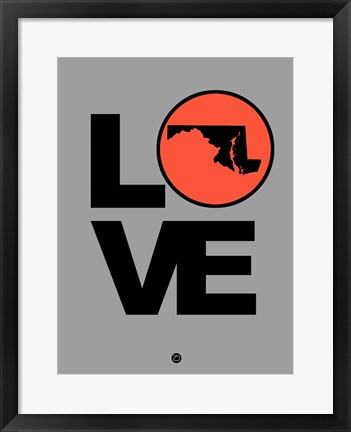 Framed Love Maryland Print