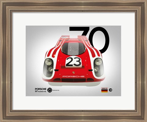 Framed 1970 Porsche 917 Kurzheck 4.5L Print