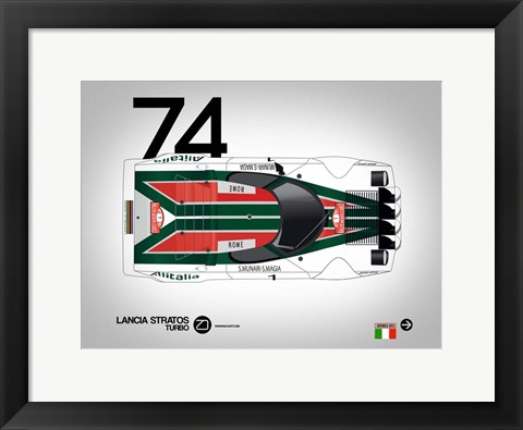 Framed 1974 Lancia Stratos Turbo Print