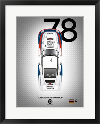 Framed 1978 Porsche 935/78 &quot;&quot;Moby Dick&quot;&quot; Print