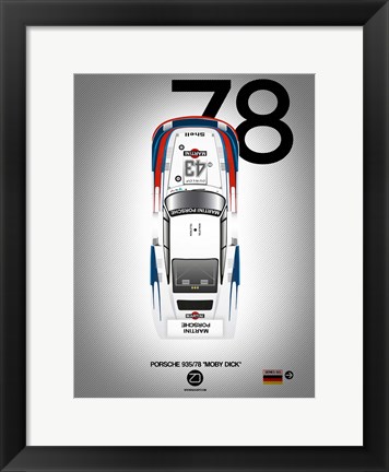 Framed 1978 Porsche 935/78 &quot;&quot;Moby Dick&quot;&quot; Print