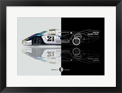 Framed 1971 Porsche 917 Martini Rossi III Print