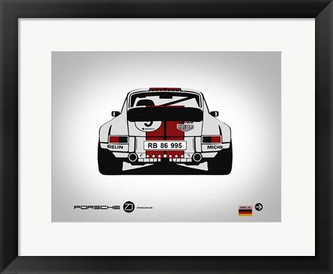 Framed Porsche 911 Rear Print