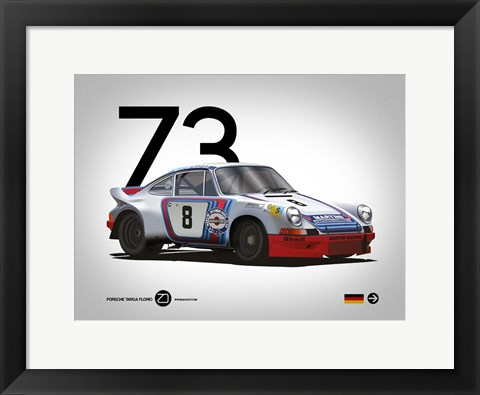 Framed 1973 Porsche Targa Florio Print