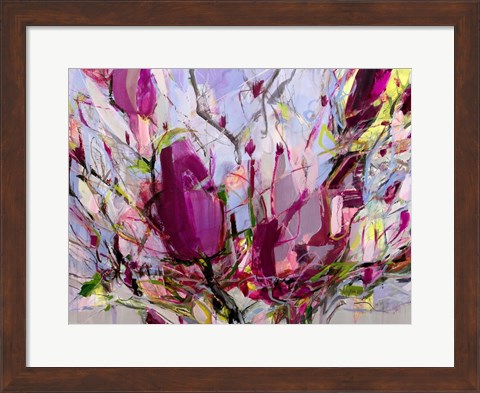 Framed Magnolia Blossoms Print