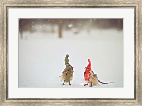 Framed Weathered Feathered Friends Print