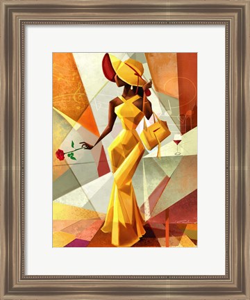 Framed Night Out in Yellow Print