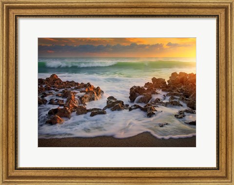 Framed Approaching Wave Print