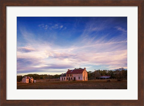 Framed Winter at the Bluebonnet House Print