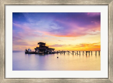 Framed Bones of Lake Pontchartrain Print