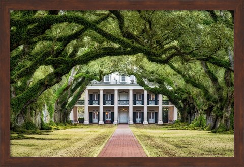 Framed Oak Alley Plantation Print