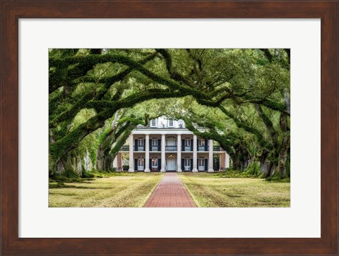 Framed Oak Alley Plantation Print