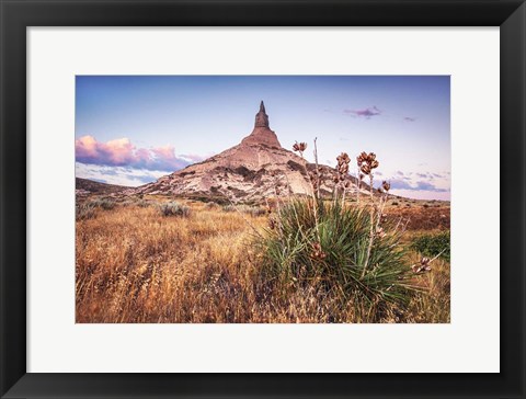 Framed Chimney Rock Sunrise Print