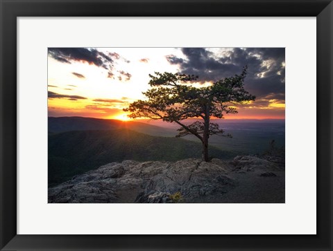 Framed Sunset at Ravens Roost Print