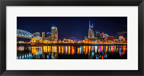 Framed Music City Skyline Print