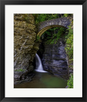 Framed Watkins Glen Suspension Bridge Print