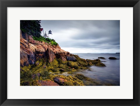 Framed Clouds over Bass Harbor Head Light Print