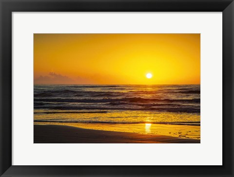 Framed Port Aransas Gold Print