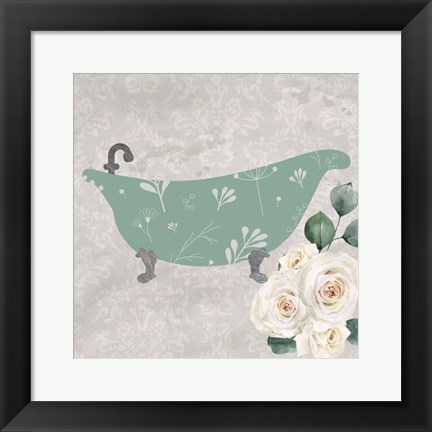 Framed Carefree Bath 1 Print