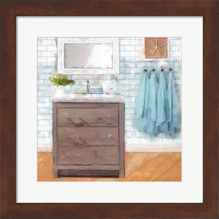 Framed Modern Bath 4 Print