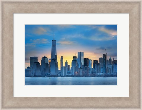 Framed Winter Sunrise New York City Print