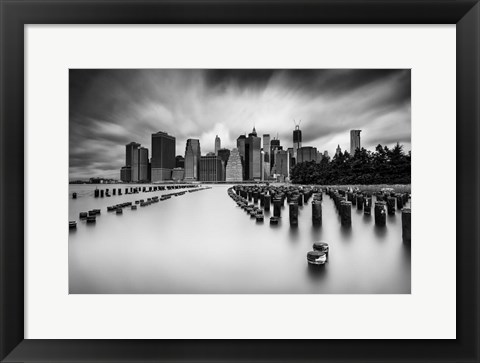 Framed Lower Manhattan Monochrome Print