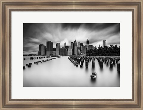 Framed Lower Manhattan Monochrome Print