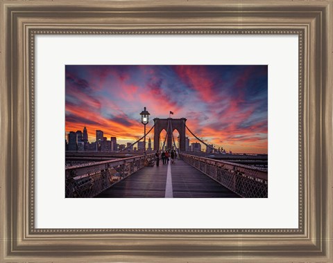 Framed Brooklyn Sunset Print