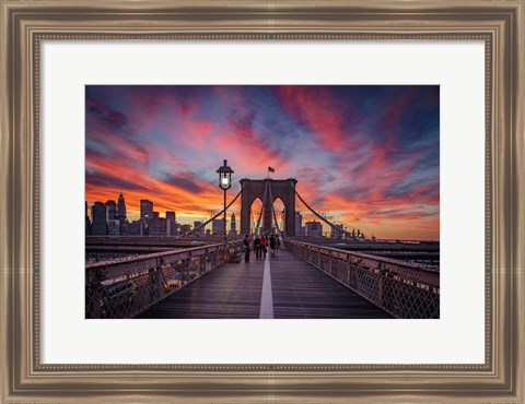 Framed Brooklyn Sunset Print