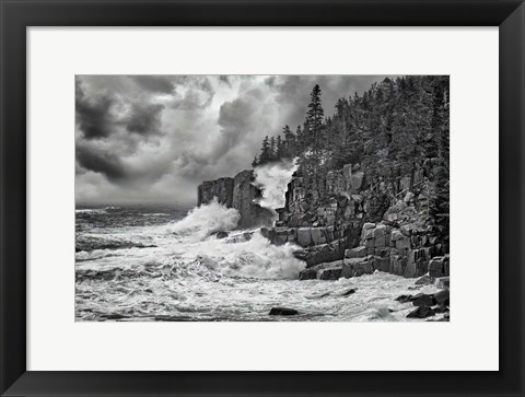 Framed Noreaster at Otter Cliff Print