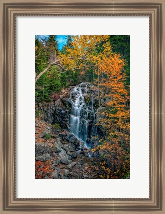 Framed Hadlock Falls on an Autumn Day Print