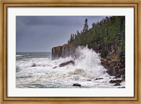 Framed Autumn Storm in Acadia Print