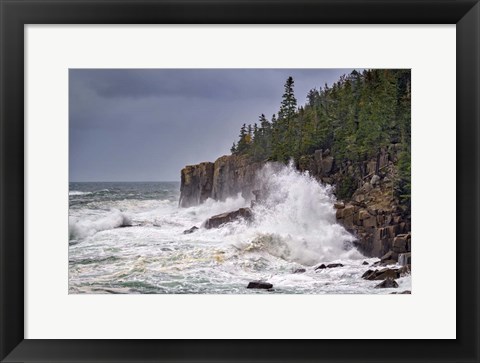 Framed Autumn Storm in Acadia Print