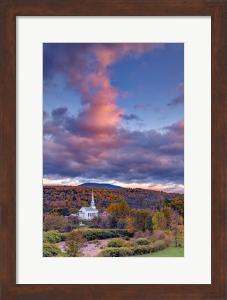 Framed Autumn Dusk at Stowe Print