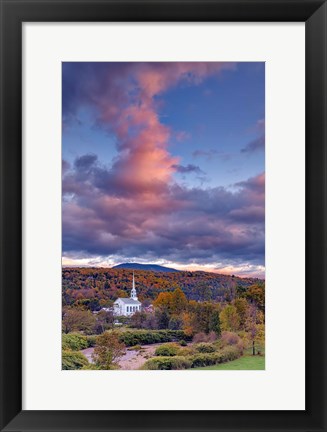 Framed Autumn Dusk at Stowe Print