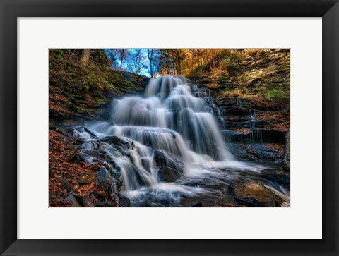 Framed Autumn at Erie Falls Print