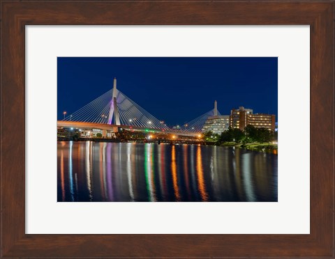 Framed Zakim Bridge Print