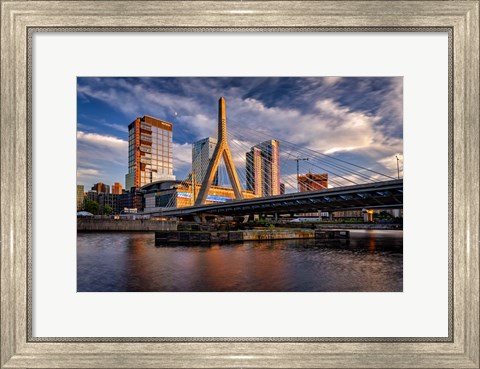 Framed Garden and The Bridge Print