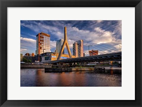 Framed Garden and The Bridge Print