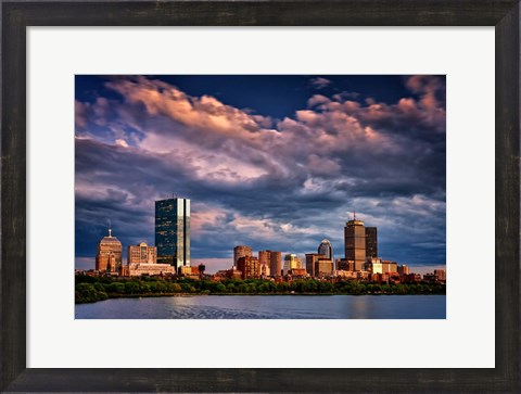 Framed Boston at Dusk Print