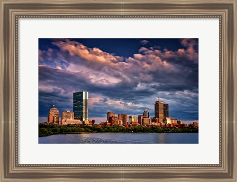 Framed Boston at Dusk Print