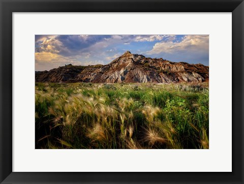 Framed Summer Evening in the Badlands Print