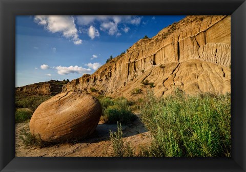 Framed Cannonball Concretion Print