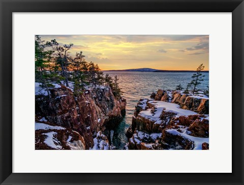 Framed Winter Sunset at Raven&#39;s Nest II Print