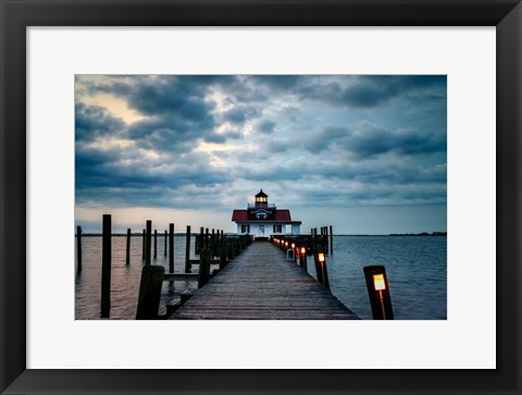 Framed Roanoke Marshes Lighthouse Print