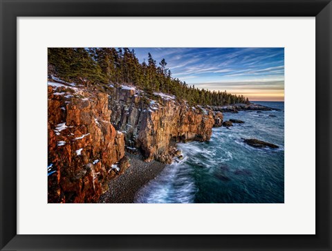 Framed Schoodic Shoreline Print