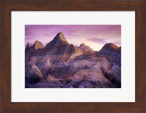 Framed Twilight in the Badlands Print