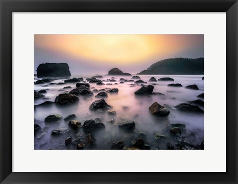 Framed Sunset in the Mist Print