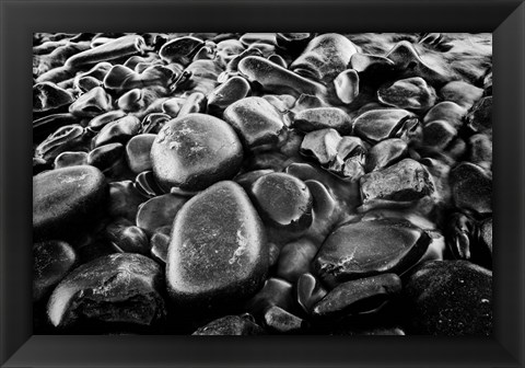 Framed River Stones Print