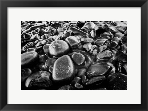 Framed River Stones Print